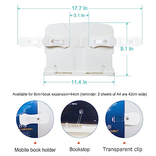 Support de livre sur pied réglable pour lire confortablement au lit - 4