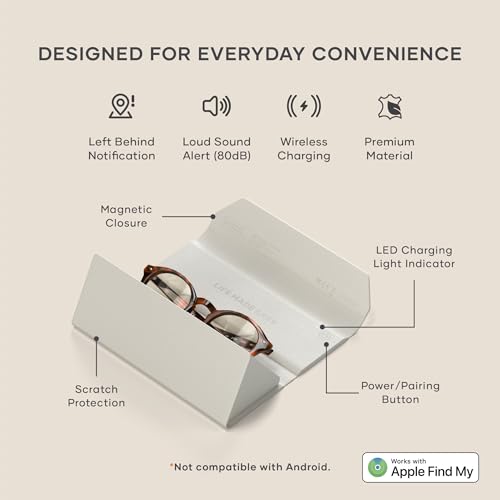 Image of Satechi FindAll Smart Glasses Case with Find My, Foldable & Portable, Wireless Rechargeable, Loud Audible Left-Behind Alerts