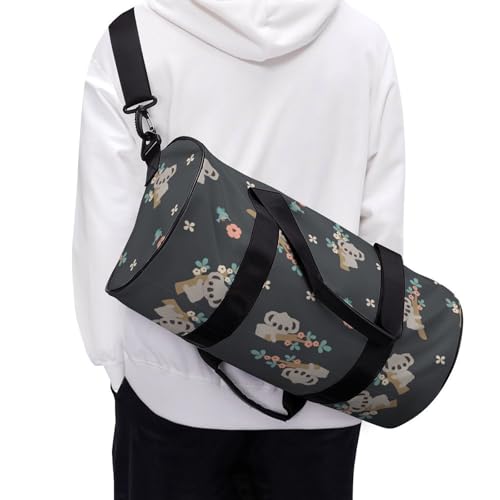 Sac week-end duffel bag imprimé koala floral 45cm multi-usage