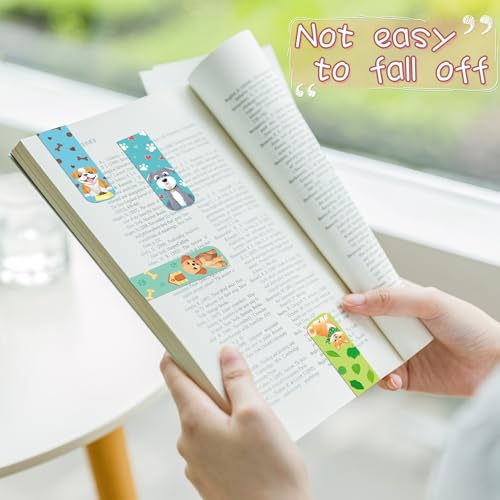 MWOOT 30 Stück Niedliche Hund Magnetische Lesezeichen,Dogs Magnetic Bookmarks, Magnet Lesezeichen,Magnet Buchklammern für Bücherliebhaber, Studenten, Seitenclips Lesebedarf (30 Stile, 2x6 CM)