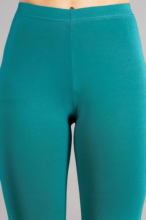 Image of Women Cotton Solid Belt Ankle Length Legging Four Way Lycra Leggings