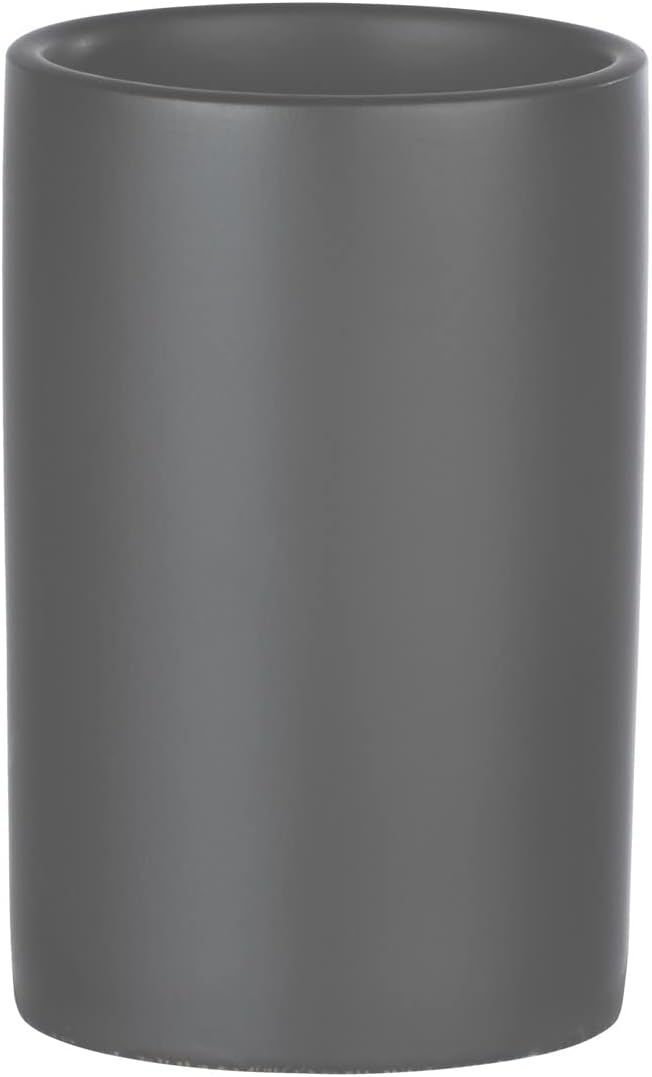 Wenko Tumbler Polaris Petrol-Holder for Toothbrush and Toothpaste, Ceramic, 7.5 x 7.5 x 11.2 cm