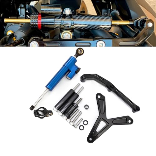 Kit fixation pour amortisseur de direction Yamaha Tracer 9 GT 2021-2024 turquoise