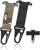 ParaDance Tactical MOLLE Glove Clip T-Mount Clash Hook Accessories, Heavy Duty Metal Carabiner Key Holder Attachment for Plate Carrier, Duty Belt, Battle Belt, Backpack Tactical Vest Gear Blk Camo