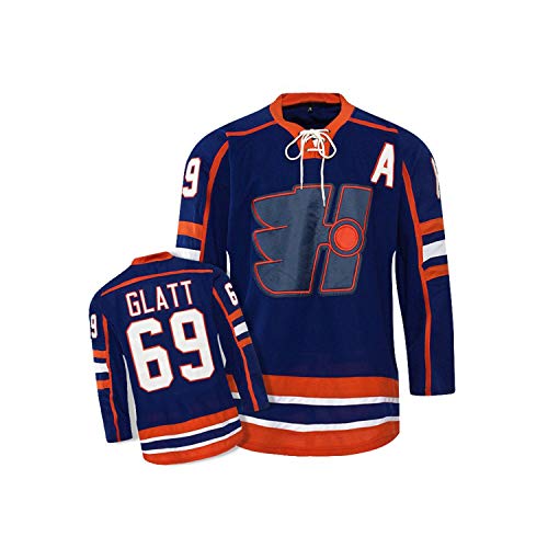 AIFFEE Men's Jersey 69 Ice Hockey Jersey GLATT Hockey Jersey Blue Color Size 3-3XL (3XL)