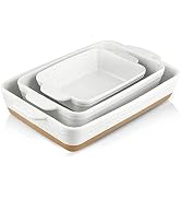 HVH Baking Dish Set, 9x13 Baking Dish, Large Casserole Dish Set, Ceramic Lasagne Pan Deep, Baking...