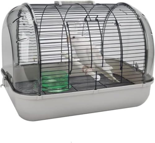 GEBYUIGEBYUI 鳥用ポータブルケージ 散歩や小動物の持ち運びに ハンドル付き 旅行 病院 移動 防災 ストラップ付き 木製 通気性 透明 オウム 組み立て式 ペットバッグ 屋外 屋内