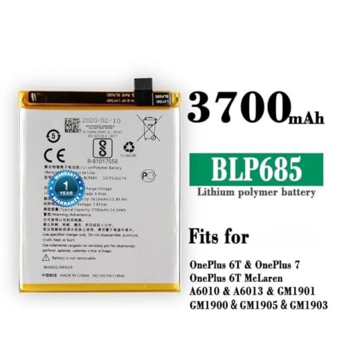 Image of THE BATTERY STORE Original BLP685 Battery for OnePlus 7, 6T GM1900 GM1901 GM1903 GM1905 Battery with 1 Year warrenty***** (PR77)