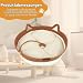 Zocipro Baumwollseil Katzenbett mit Kissen, 46x46x16 cm Groß Katzenbett