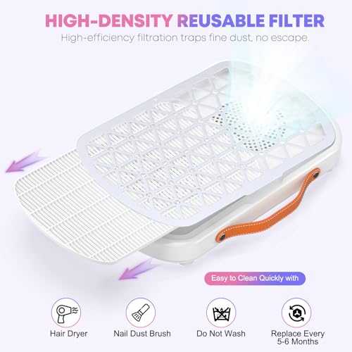 Extractor de polvo para uñas AURELLE potente y portátil miniatura 6