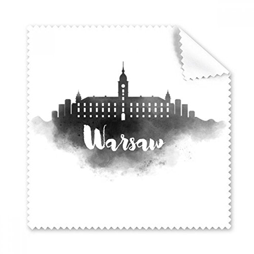 Varsovie Pologne encre ville tissu optique haut de gamme pour nettoyage écran et lunettes