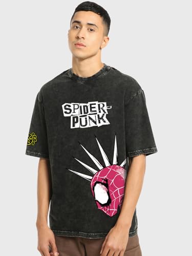 Image of Bewakoof Men's Cotton Graphic Print Oversized Fit T-Shirt