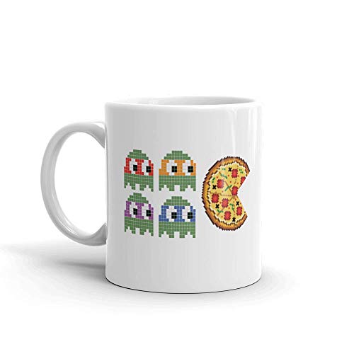 Funny Humor Novelty Vintage Video Game Pac Pizza 11oz Coffee Tea Mug Cup