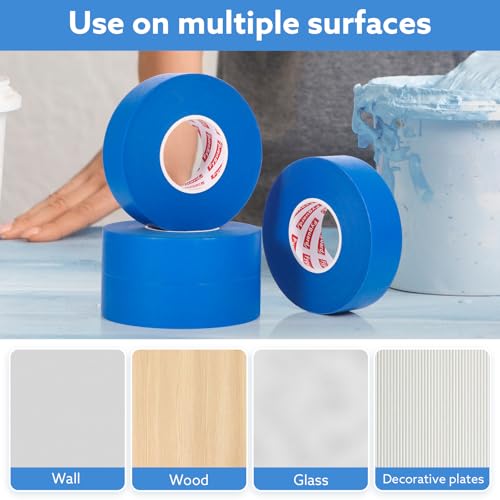 Image of Blue Painters Tape 1 Inch Wide, 10 Pack Blue Painters Masking Tape Bulk for Wall Painting Edges Trimming, 1 Inch X 55 Yards X 10 Rolls(550Yards Tatol)