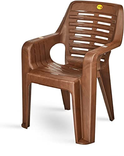 Highway Durable Supreme Sumo Virgin Quality Chair (Weight Bearing Capacity 200 kgs) (3 Years on Manufacturing defect) Plastic Outdoor Chair Brown (Pack of 1)
