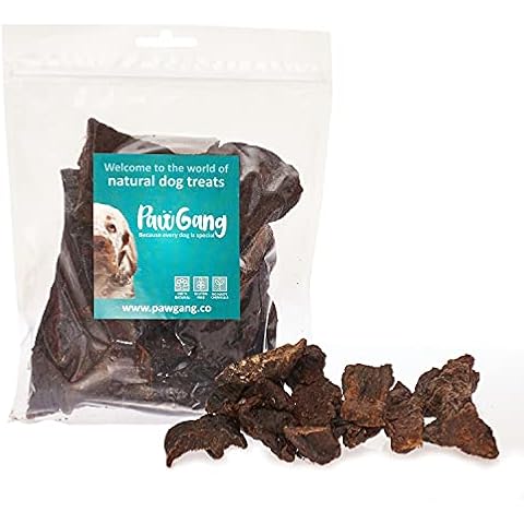 PawGang - Beef Liver 200g - 100% Natural EU Sourced Treats for Dogs Puppies Young Adult Old Small and Large Dog - Tasty Air Dried Chews Snacks - Healthy Hypoallergenic - Low Fat Grain Free - BARF Raw Cover