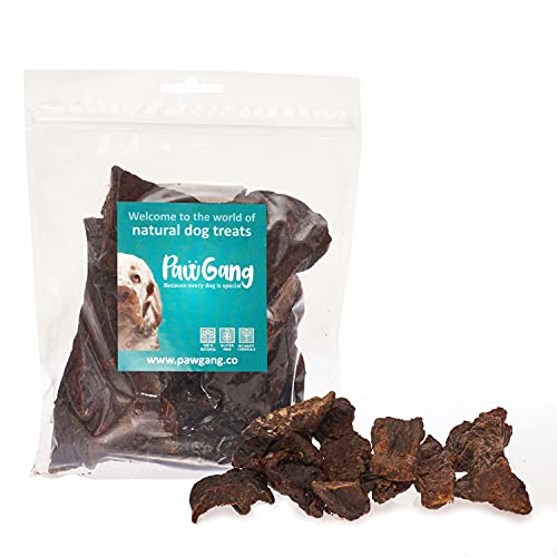 PawGang, Beef Liver 200g, 100% Natural Treats for Dogs Puppies Young Adult Old Small and Large Dog