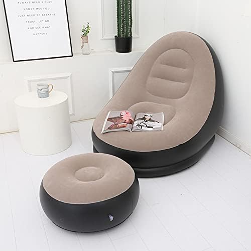 unhg Inflatable Deck Chair with Household air Pump, Lounger Sofa for Indoor Living Room Bedroom, Outdoor Travel Camping Picnic