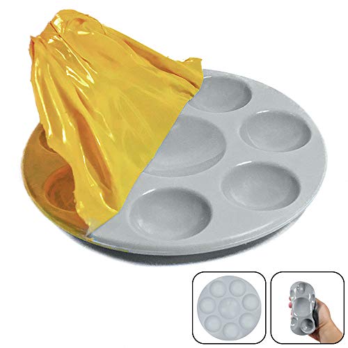 Kit's Inventive Artist Smart Paint Palette Gray nonstick and Unbreakable Synthetic Rubber