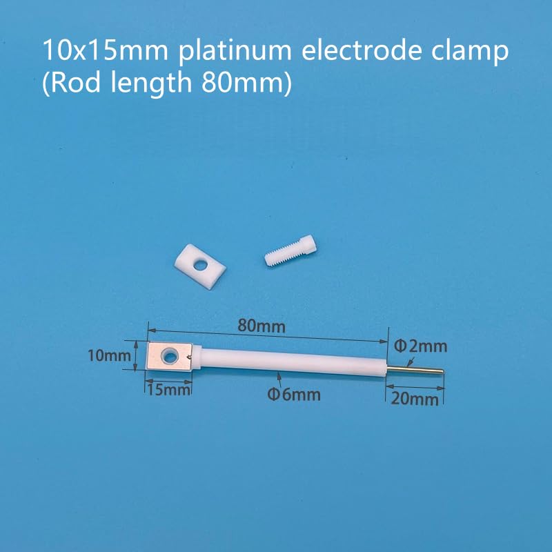 Abrazadera de electrodo de trabajo Pt electroquímico, soporte de PTFE for muestras de 3 mm(Standard 10x15mmx80mm)