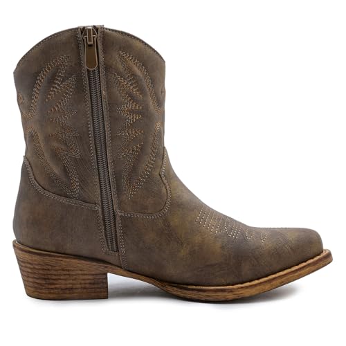 Women's Cowboy Ankle Booties - image 7