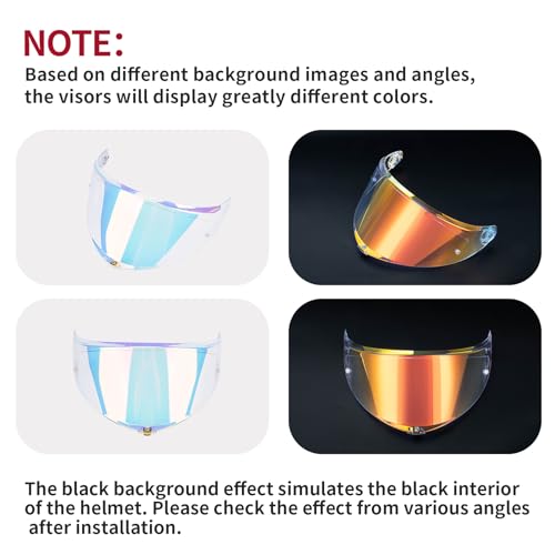 Image of PSLER Shatterproof Motorcycle Helmet Visor for K6 K6s,Transparent Red
