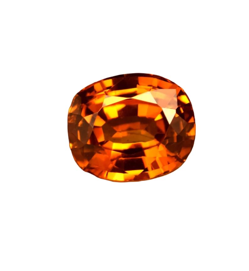 Saphir orange naturel en coussin 11x10mm pour haute joaillerie unique
