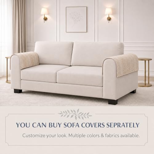Image of STITCHNEST 'Verdant Bohemian Stories' Sofa Armrest Cover | Elegant Jacquard Fabric, Washable & Durable for Modern Living (18 x 22 Inches)