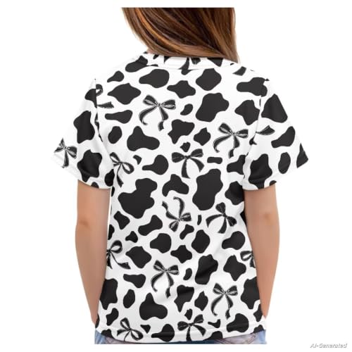 Image of Renewold Kids Novelty T-Shirt for Girls Boys Short Sleeve Crewneck Summer Tee Soft Breathable Graphic Shirt for Age 2-16
