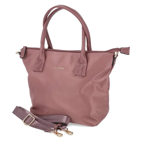 DESIGN ELEGANTE — La borsa L.CREDI Pura in color rosa antico offre un look raffinato e discreto, impreziosito da dettagli color oro che donano un tocco di classe superiore a qualsiasi outfit quotidiano o formale.