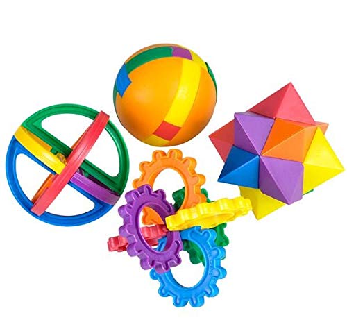 2.5 Inch Assorted Plastic Puzzle Balls One Dozen