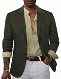 PJ PAUL JONES Mens Tweed Jackets Wool Blazer Herringbone Blazer Jacket Sports Coats Regular Fit Blazers XXL Olive Green