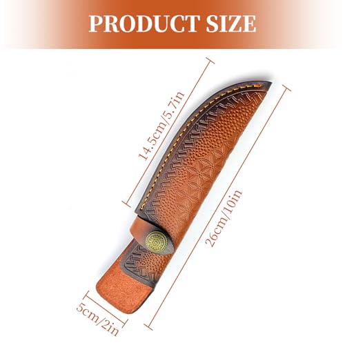 YHZNAGEM Fixed Blade Messer Scheide, Leder Messertasche für Gürtel, Messerscheide für die Jagd, Freizeit Küche Gerade Cuttermesser Tasche Holster