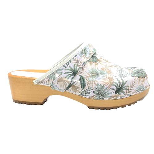 Image of Bjork Maja Wood Open Back Leather Clogs