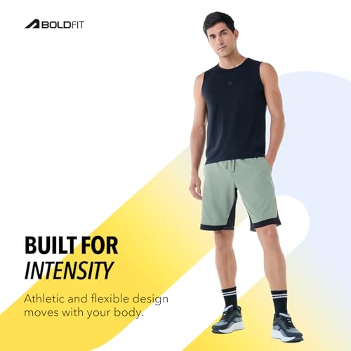 Image of Boldfit Shorts Pant for Men, Breathable, Quick Dry, Lightweight Gym Shorts for Men Workout with Pockets Sports Shorts for Man