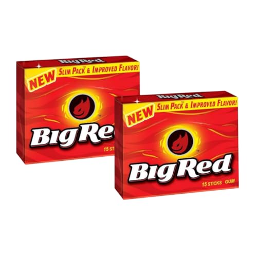 2 x Big Red Kaugummi Cinnamon (2x15 Sticks) + Heartglobal Versandschutz
