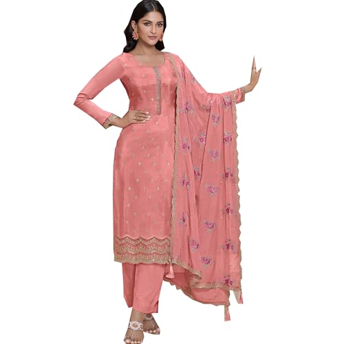 Indian Wear Straight Palazzo Pant Salwar Kameez Georgette Designer Wedding Ready To Wear Suit for women