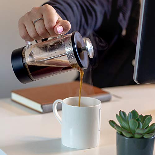 Barista & Co BC048-019 Cafetera de Prensa Francesa, Vidrio Acero Inoxidable, Negro - Imagen 8