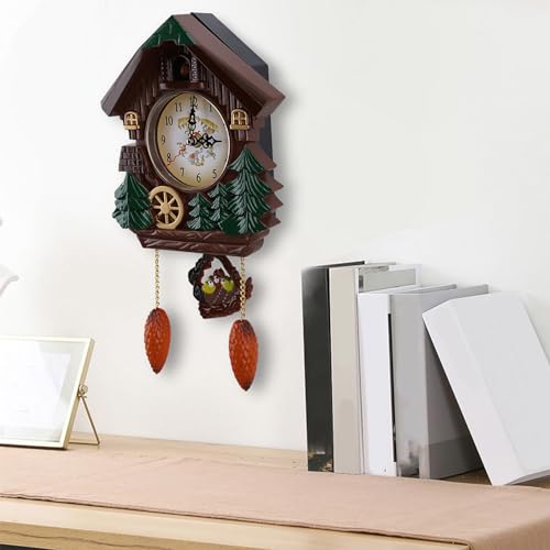 Reloj de pared cucú vintage Milltrip, plástico, 32 cm alto miniatura 6