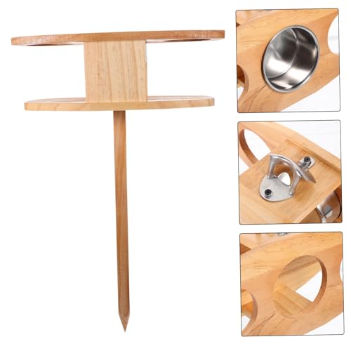 Table portable pour vin avec support de verre sécurisé et design compact