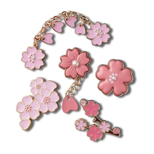 Image of Crocs Jibbitz Flowers Shoe Charm Packs, Blooming Cherry Blossom, 5-Pack