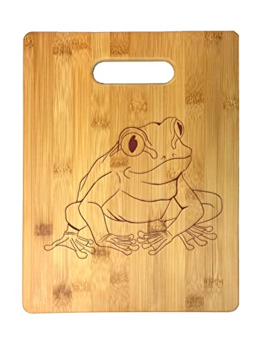 Tabla de Cortar de Bambú Grabada Rainforest Frog 27.94 cm x 21.59 cm miniatura 1