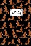 you are awesome german shepherd composition notebook: german shepherd lovers blank lined journal composition notebook for women, girls, and kids