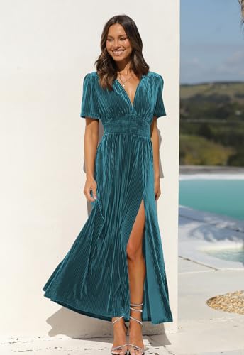 Image of Maxigerui Women's Velvet Maxi Dress Formal Dresses for Wedding Guest Dress