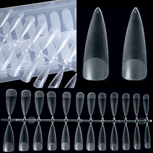 COLORBIRD ネイルチップ 超薄 ロング ミディアム 自然なフィット感 強靭 艶消 密着 高耐久 透明 クリア