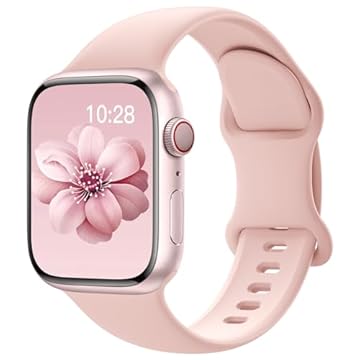 Pulseiras esportivas de silicone compatível com Apple Watch séries 9, 8, 7, 6, 5, 4, 3, 2 e 1 de 40 mm, 38 mm, 41 mm, 44 mm, 45 mm, 42 mm e 49 mm