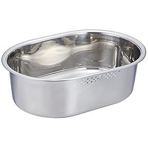 Wahei Freiz SUI-6050 SUI Goot Washtub with Rubber Feet, Oval Shape, Small, Washable, Soaking