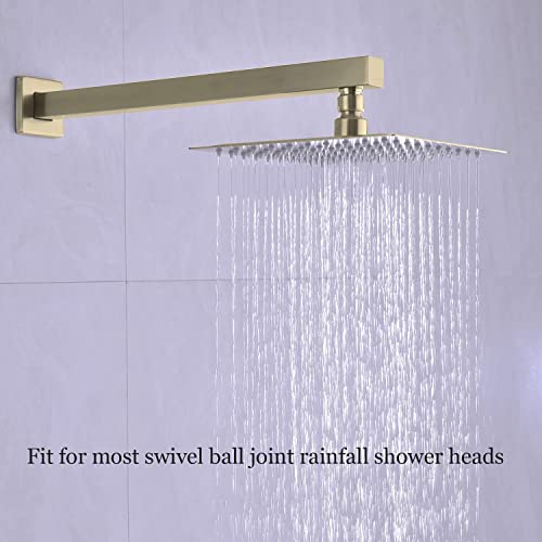 VIGIME 16 Inch Shower Arm, Rain Shower Head Extension Extender with Flange and Teflon Tape - Image 3