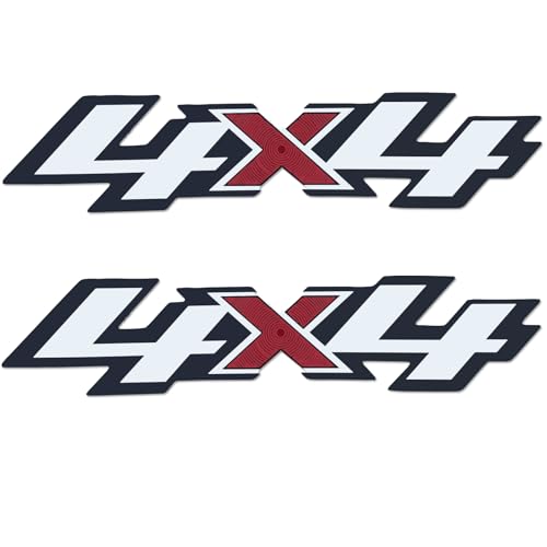 Image of Set of 2pcs Stylish 4X4 Car Decal Stickers with Squeegee, Compatible with Tacoma Tundra Ram Silverado Trucks, Pickups, SUVs, and Sedans, Universal Fit Auto Decoration Accessories