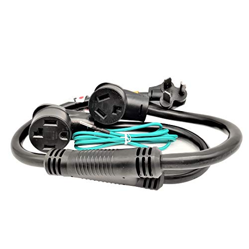 Parkworld 886597 Splitter, Nema 10-30 Male Plug To 14-30 ＆ 10-30 Female Receptacle, Dryer 30 Amp 3-Prong Y Adapter Cord #TOP6